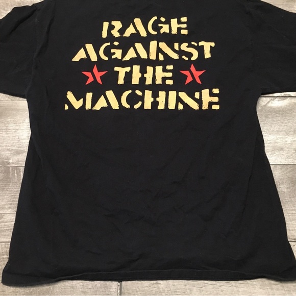 Hanes Heavyweight Rage Against The Machine Band T-Shirt Tee Retro Size Large - Picture 7 of 9